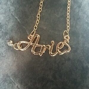 Aries Zodiac Sign Necklace